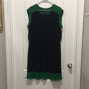 Navy & Kelly Green Dress